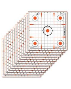 Allen EZ Aim Paper 12" x 12" Sight-In Grid White/Orange 12 Pack