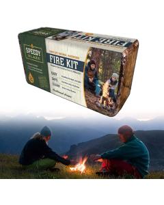 Speedy Blaze Complete Natural Hardwood Fire Kit - 3+ Hours of Fire - 4 Logs per Kit