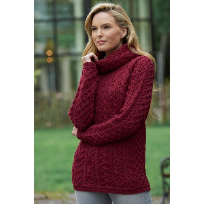 West End Knitwear Women's Glencar Cowl Neck Sweater