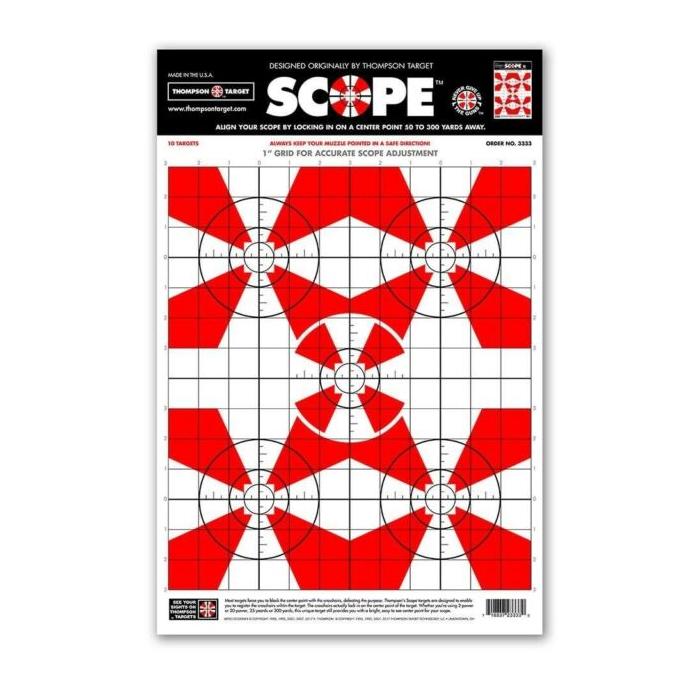 Thompson Target Lg Scope 15x19 Targets 10 pack