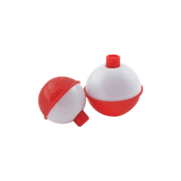South Bend Push Button Snap On Floats - Red /White - 3pk